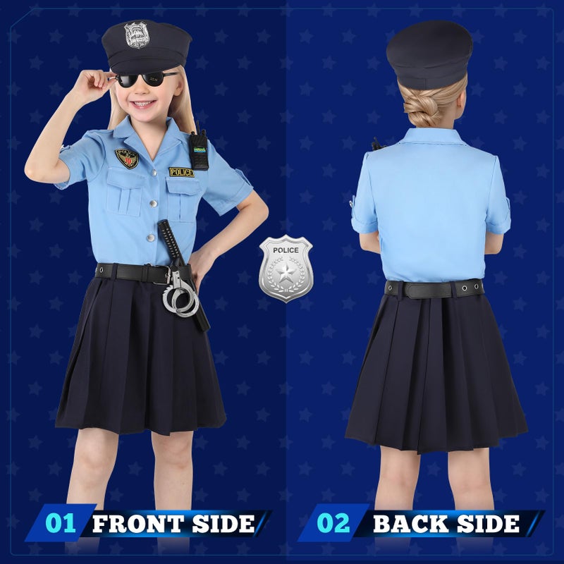 Luucio Girls Police Officer Costume for Kids  Police Costume for Kids  Halloween Costume for Girls  Role Play Kit for Toddlers - Image 5